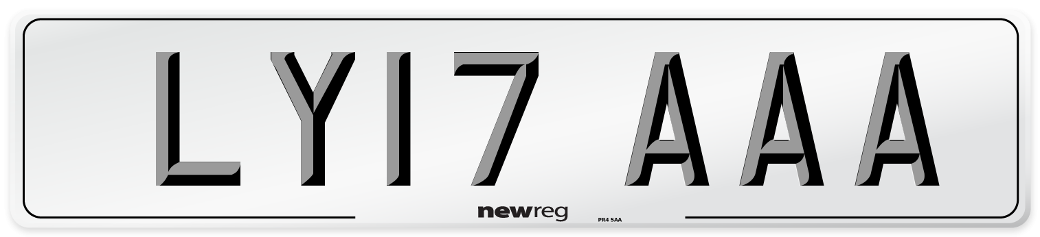 LY17 AAA Number Plate from New Reg